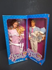Vintage 1984 Heart Family Mama Baby & Papa Babypuppen von Mattel 2 Stück - Bild 1 von 20