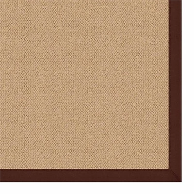 Linon Empire Machine Tufted Wool 1'10"x2'10" Rug in Sisal and Brown - Image 1 of 4