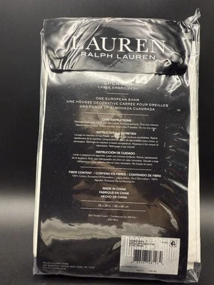Ralph Lauren Blanco Spencer Cable Bordado Euro Shams Juego De 2 Nuevo $300 Foto 1 de 3