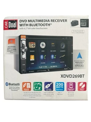 Dual Electronics XDVD269BT 6.2 inch Multimedia Touch Screen Car Stereo Receiver - Image 1 of 4