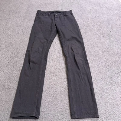 Pantalones de mezclilla 3x1 NYC para hombre 27 negros M4 ribete recto botón EE. UU. real 30x32 Foto 1 de 4