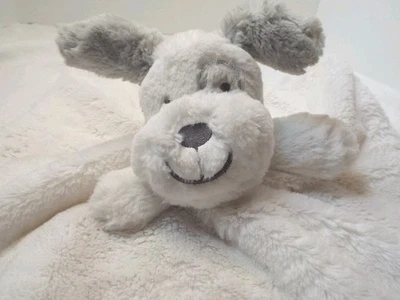 Koala Baby Fleece White and Grey Dog Puppy Lovey Security Blanket Babies R Us - Image 1 of 4