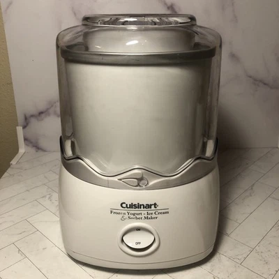 Cuisinart Ice Cream Frozen Yogurt and Sorbet Maker Model ICE-20EBWS - Image 1 of 4
