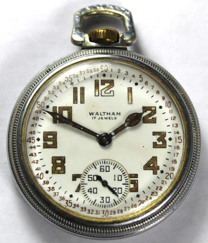 Reloj Bolsillo Militar Waltham Grado 1617 16s 17j 1945 Segunda Guerra Mundial - Funciona Foto 1 de 4