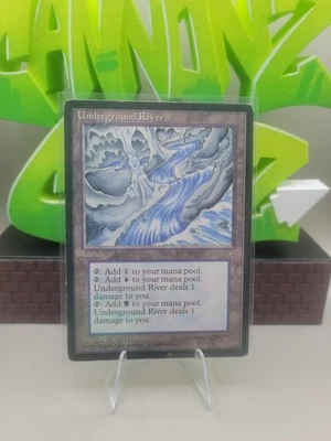 Magic the Gathering - Ice Age Underground River 1995 357 Rare HP - Image 1 of 2