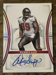 2023 NFL National Treasures Warren Sapp Autograph /25 Tampa Bay Bucs Legend - Bild 1 von 2