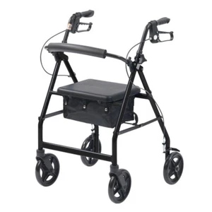 Lightweight rollator folding Walking frame 4 Wheeled walker aluminium with seat - Picture 1 of 4