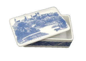 Vintage Estée Lauder Porcelain Box Trinket Jewelry Soap Quatre Saisons Japan