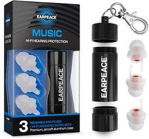 Protección auditiva EARPEACE de alta fidelidad, concierto, DJ, música, motocicleta, con estuche - Imagen 1 de 6