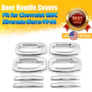 CHROME 4DR HANDLE COVERS FOR 99~06 CHEVY GMC TRUCKS SUVS/SILVERADO SIERRA YUKON - Picture 1 of 11