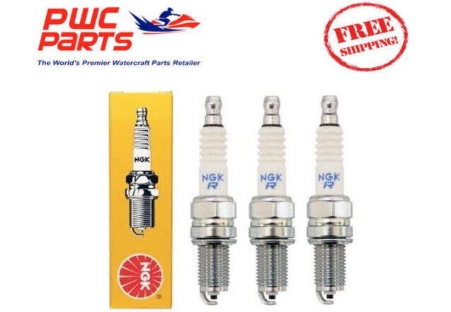 4-TEC NGK DCPR8E Spark Plugs RXP-X RXT-X 130 215 255 260 GTI GTX SET OF 3 seadoo - Image 1 of 1