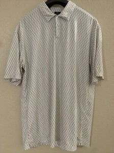 Nike Golf Polo Shirt Mens Size XL Dri-Fit UV Stretch White Diamond Short Sleeve - Picture 1 of 5