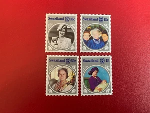 SWAZILAND 1985 MNH QUEEN MOTHER 85TH BIRTHDAY ROYALTY MARGARET HARRY ELIZABETH - Picture 1 of 1