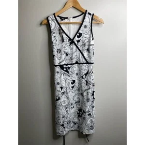 Vestido Talbots Petites Talla 10 Tropical Floral Imitación Envolvente Hasta la Rodilla - Imagen 1 de 9