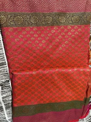 Banarasi Silk Saree With Heavy Work  Majenda Pink - Image 1 of 4