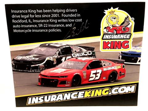 AUTOGRAPHED JOSH BILICKI #53 I KING CHEVY NASCAR CUP POSTCARD Cover