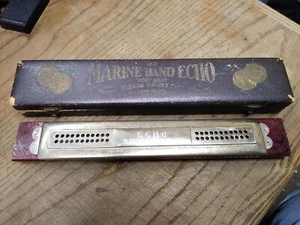 Vtg M Hohner #682 Marine Band Echo 160 Reed 4 Key Tremolo Concert Harp Harmonica - Picture 1 of 20