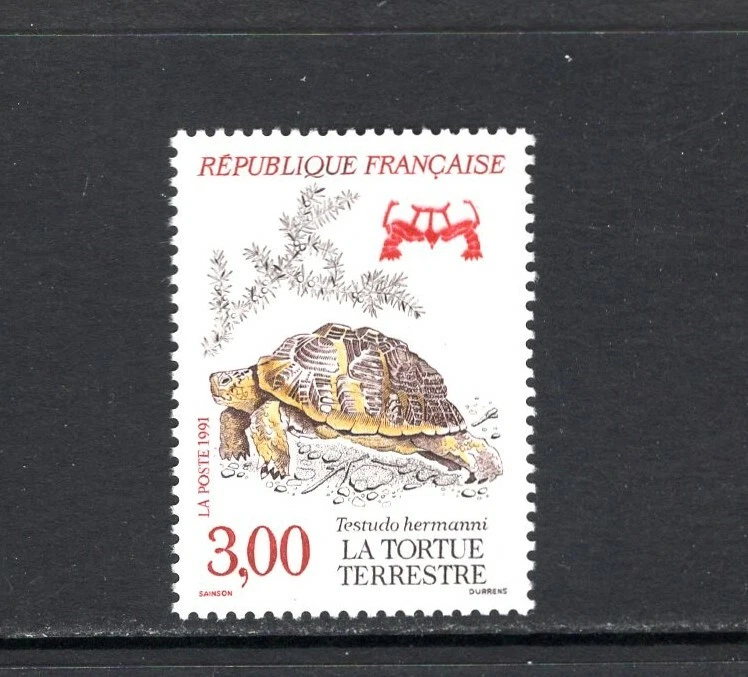 法国 1991 年 WILDLIFE, TORTOISE MNH SC 2262 — 第 1/1 张图片