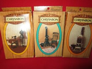 3 Boxes-  Chrysnbon Doll House Miniature Furniture Kits Unassembled Vinthage