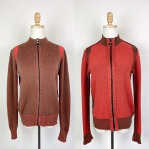 Burton Orange and Brown Reversible Full Zip Sweater - Picture 1 of 11