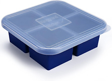 Kinggrand Kitchen 2-Cup Silicone Freezer Tray with Lid - 1 Pack - Make 2 Perfect