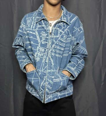 Chaqueta de Camionero Supreme New York Denim Estampada Azul XL 100% Auténtica Foto 1 de 4