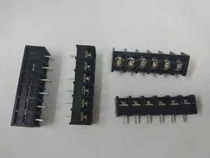 12 pcs Black 6 pin 6.35mm Screw Terminal Block Connector Barrier Type DC29B New - Picture 1 of 4