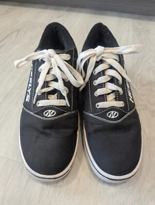 HEELYS Pro 20 Men's Size 9 HES10393 Skate Shoes Roller Sneakers Black Canvas - Picture 1 of 8
