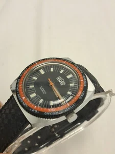 Vintage VULCAIN WORLD TIMER RUNNING Rare Black Dial 17 Jewels Swiss Wrist Watch - Picture 1 of 9