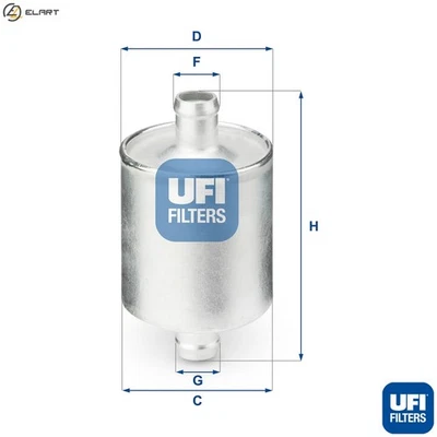 FUEL FILTER 31.836.00 FOR SKODA OCTAVIA/II/Combi ROOMSTER FABIA VW GOLF/PLUS - Image 1 of 4