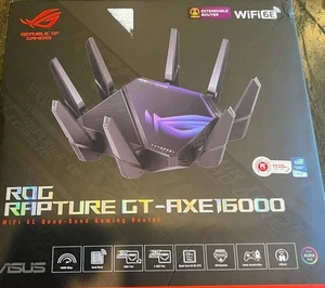 ASUS ROG Rapture GT-AXE16000 Quad-Band Wi-Fi 6E Gaming Router - Photo 1/8