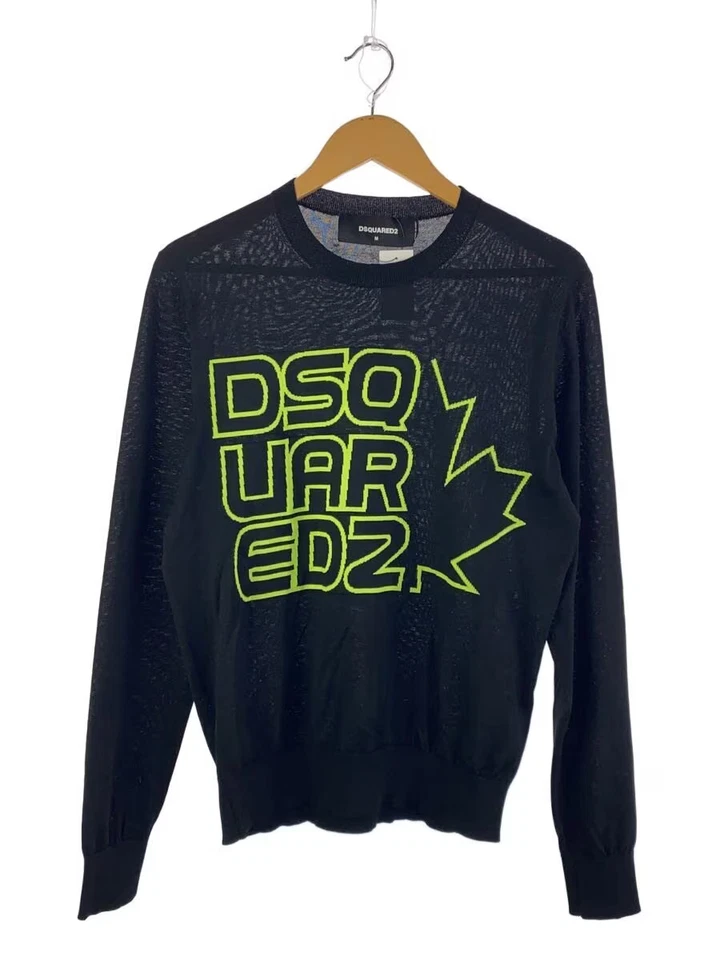 DSQUARED2 вязаный свитер (легкий) средний полиэстер черный S74HA1135 S17611 - Изображение 1 из 4