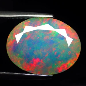 4.40 Ct Mystical Oval (14 x 11 mm) 3D Mix Chaff pattern Solid Facetted Opal Gems - Picture 1 of 7