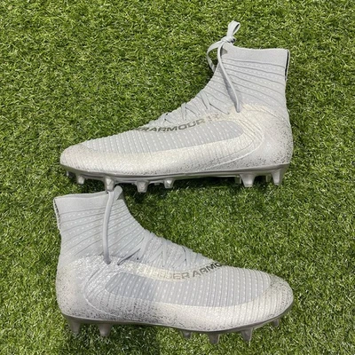 Under Armour Highlight 2 MC Knit Football Cleats 3027304-099 Gray Men’s Sz 11 - Image 1 of 4