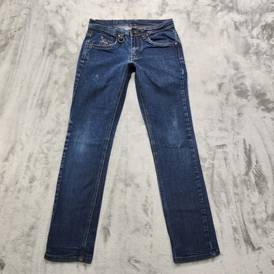 Vintage Y2K Empyre Jeans Men 27x28 Blue Skeletor Skinny Slim Tapered Leg Stretch - Image 1 of 4