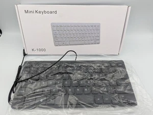 K1000 USB Computer PC Keyboard Plug and Play Mini Keyboard Wired - Picture 1 of 21