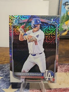 2025 Bowman Mojo Refractor #BCP-45 Victor Rodrigues Los Angeles Dodgers - Picture 1 of 2