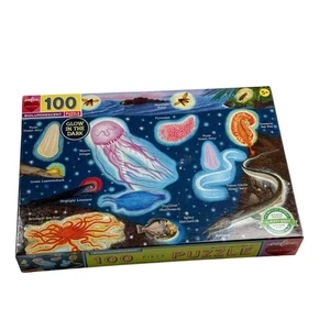 puzzle eeBoo bioluminescent 100 pièces complet - Photo 1/3