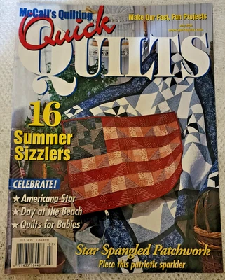 McCall’s Quilting Quick Quilts Magazine July 2000 Star-Spangled Patchwork (USA) - Image 1 of 4