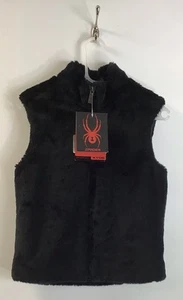 Girls Spyder Black Faux Fur Vest Size 14 ๐ค - Picture 1 of 6