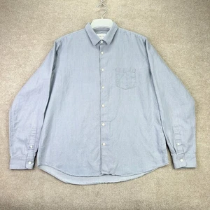 Steven Alan Men's XL Light Blue Cotton Linen Button Up Shirt Long Sleeve - Picture 1 of 9