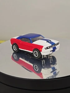 Auto World XTraction Dodge Challenger Red White Blue Slot Car - Picture 1 of 9