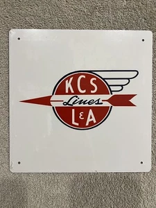 Kansas City Southern Lines and L & A Railroad Railway Train Metal Sign New8"x 8" - Picture 1 of 3