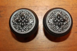 Pair of The Truro Design Cast Iron Doorknobs by Sargent C:1905 H-42900 T-81 - Picture 1 of 4