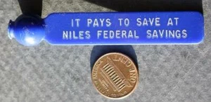 1960er Jahre Era Niles Michigan Federal Sparkasse drehbare Telefonwahl VINTAGE------- - Bild 1 von 1