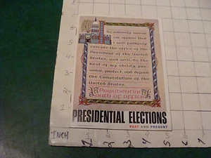 Orig vint booklet: C. 1967 PRESIENTAL ELECTIONS westpoint fed credit unio 24pgs - Picture 1 of 5