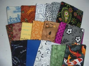 18 Fat quarters, mostly novelties, cotton, new - Picture 1 of 4