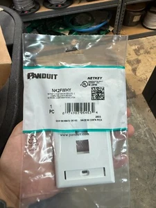 Panduit NK2FWHY NetKey Faceplate Label Pocket 2-Port White - QUANTITY OF 9 - Afbeelding 1 van 2