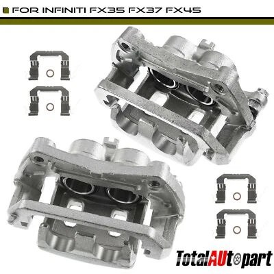 2Pcs Disc Brake Caliper 2 Pistons with Bracket for Infiniti FX35 FX37 FX45 Front - Image 1 of 4