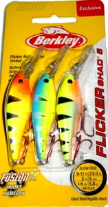 Berkley #5 Flicker Shad Crankbaits (3 Stück-Chart Tiger/Papageientiger/Blazin Tiger) - Bild 1 von 1